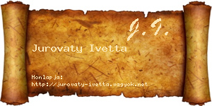 Jurovaty Ivetta névjegykártya